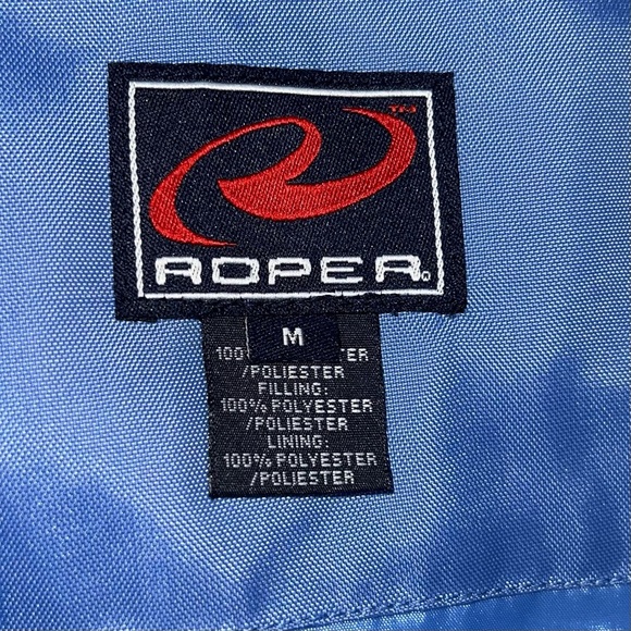 Roper women’s puffer jacket size M, zip up, pre owned blue - Picture 7 of 11